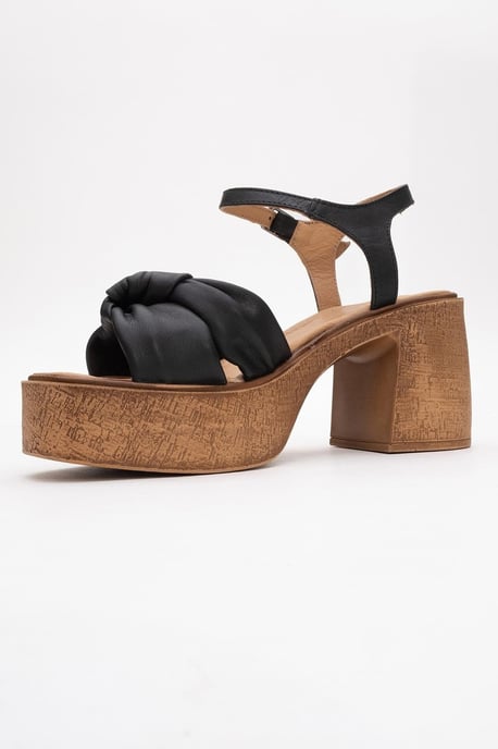 Tily Platå Kilklack Läder Sandal - Image 5