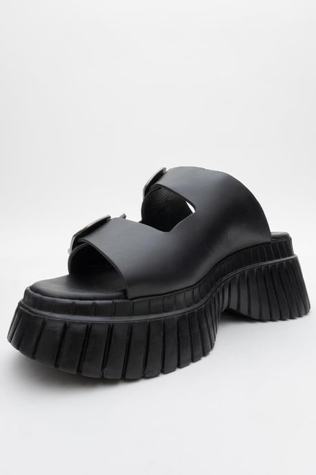 Joanes Läder Two-Strap Platå Sandal (Women) - Image 3