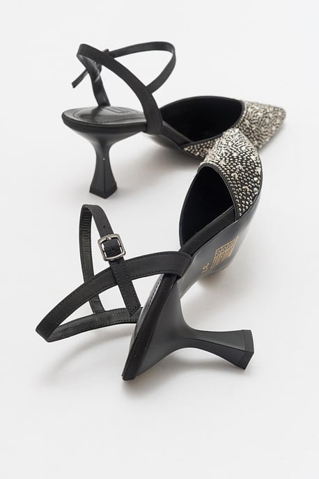 Vilka Embellished Slingback Kitten Heel Pumps - Image 3