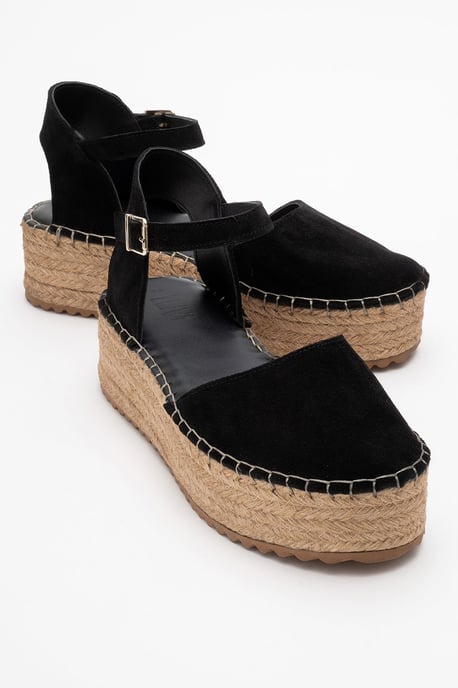 Viba Leren Espadrille Platform Sleehak Sandalen (Dames) - Image 1