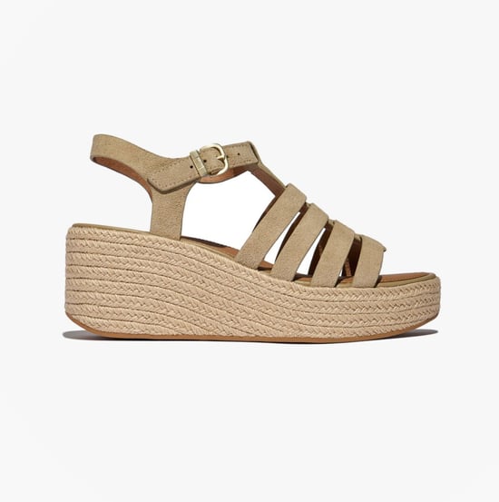 Fitflop Platfforms Espadrilles Womens Ankle Strap Sandals Cappuccino - Image 1