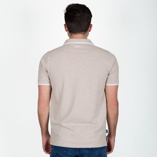 Q1905 Polo shirt stein zand melange - Image 3