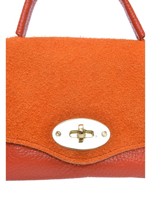 Roberta M Oranje Rundleer Tas - Image 3