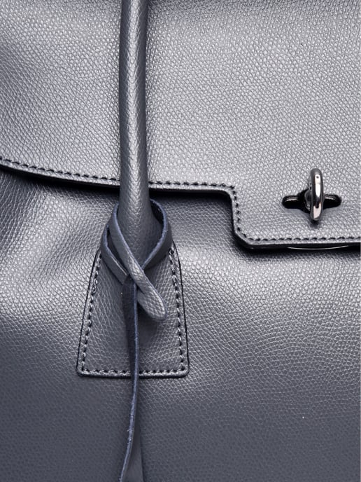 Luisa Vannini Grijs Rundleer Tas - Image 3