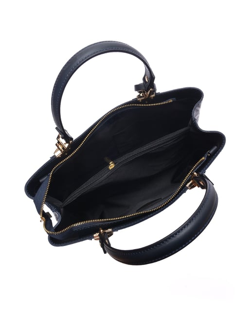 Anna Luchini Blauw Rundleer Tas - Image 4