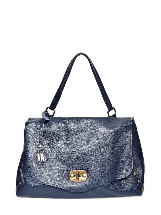 Anna Luchini Blauw Rundleer Tas - Image 1