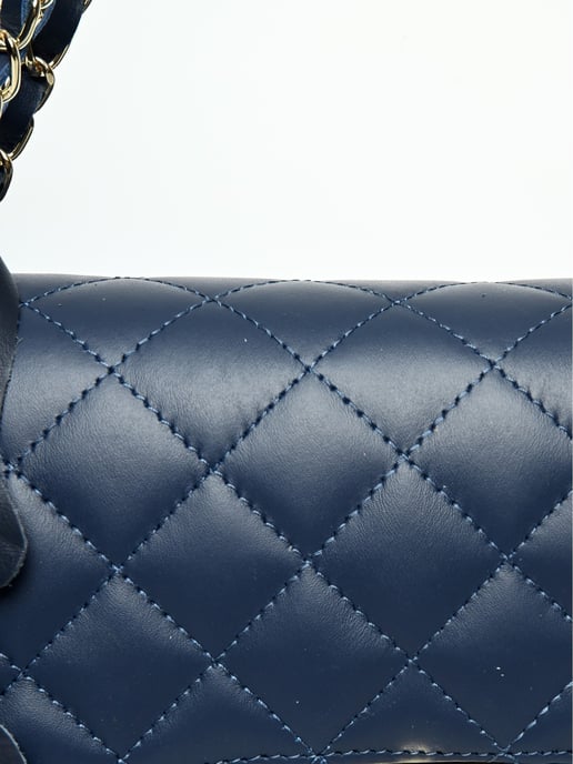 Isabella Rhea Blauw Rundleer Tas - Image 3