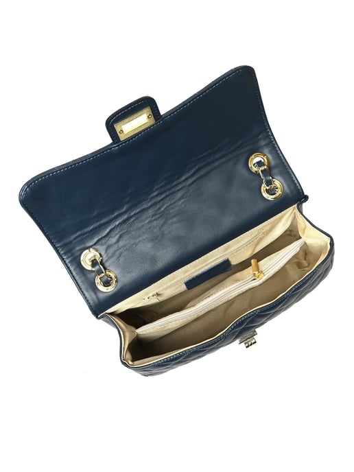 Isabella Rhea Blauw Rundleer Tas - Image 4