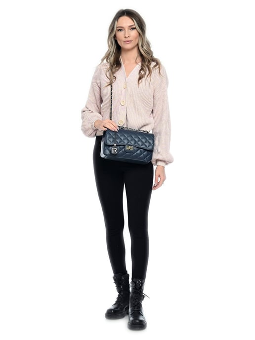 Isabella Rhea Blauw Rundleer Tas - Image 5