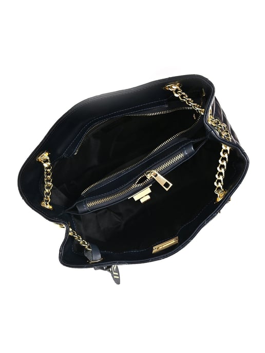 Isabella Rhea Blauw Rundleer Tas - Image 4
