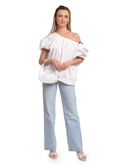 Isabella Rhea Wit Rundleer Tas - Image 5