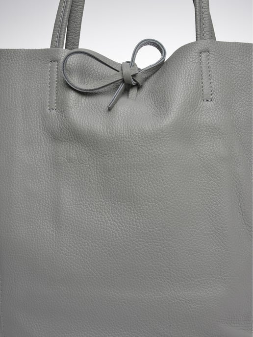 Roberta M Grijs Rundleer Tas - Image 3