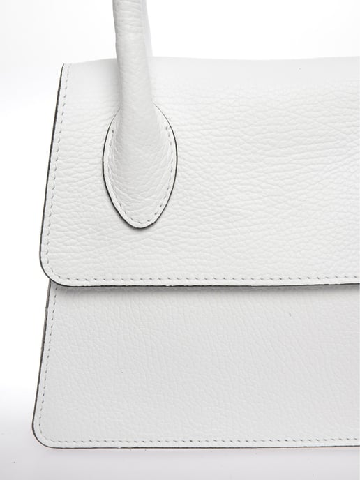 Luisa Vannini Wit Rundleer Tas - Image 3