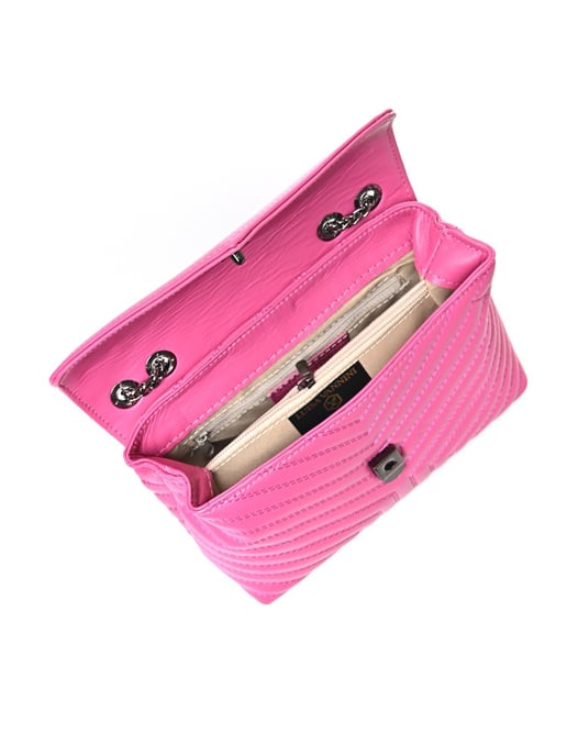 Luisa Vannini Fuchsia Rundleer Tas - Image 4
