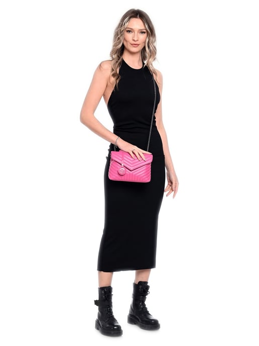 Luisa Vannini Fuchsia Rundleer Tas - Image 5