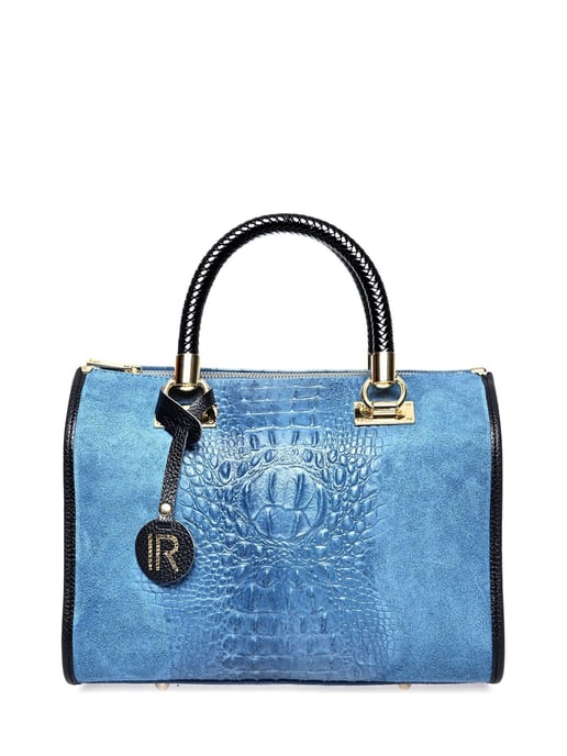 Isabella Rhea Blauw Rundleer Tas - Image 1