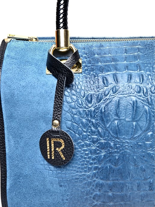 Isabella Rhea Blauw Rundleer Tas - Image 3