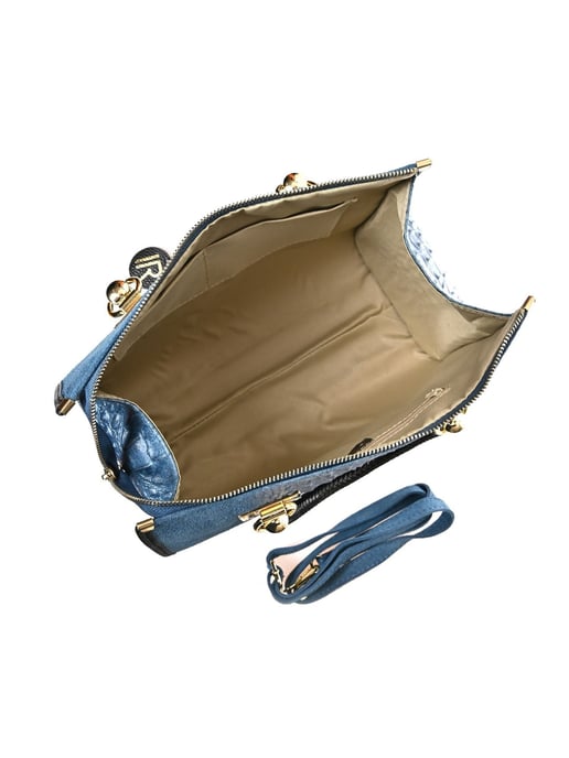 Isabella Rhea Blauw Rundleer Tas - Image 4