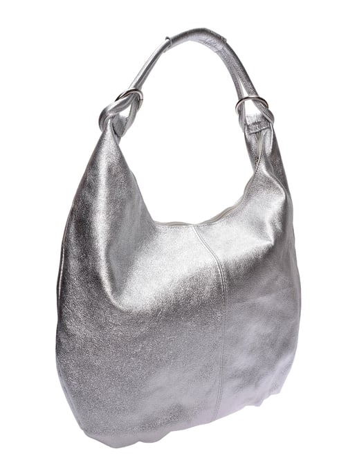 Anna Luchini Zilver Rundleer Tas - Image 2