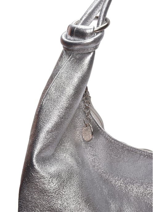 Anna Luchini Zilver Rundleer Tas - Image 3