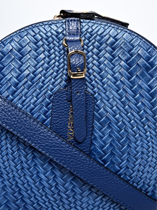 Roberta M Blauw Rundleer Tas - Image 3