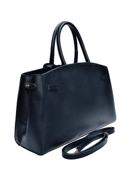 Anna Luchini Blauw Rundleer Tas - Image 2