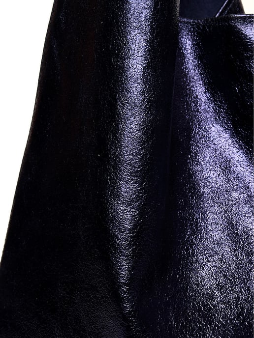Luisa Vannini Blauw Rundleer Tas - Image 3