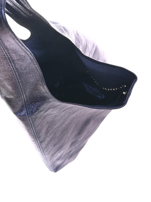 Luisa Vannini Blauw Rundleer Tas - Image 4