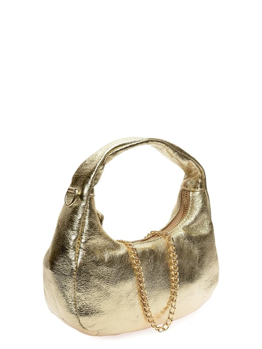 Anna Luchini Goud Rundleer Tas - Image 2