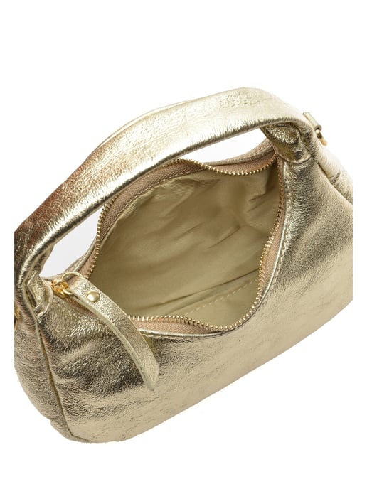 Anna Luchini Goud Rundleer Tas - Image 4