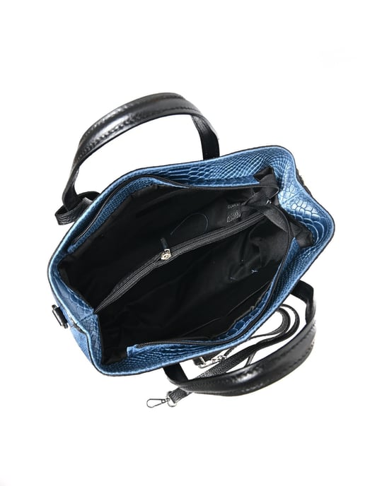 Roberta M Blauw Rundleer Tas - Image 4
