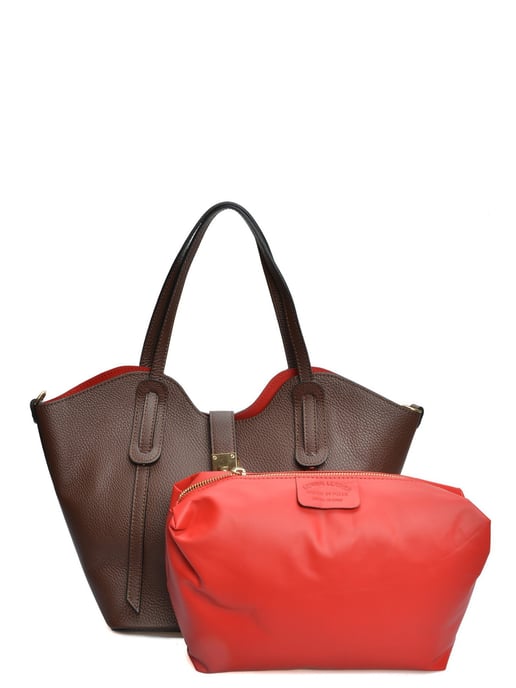 Isabella Rhea CHOCOLADE Rundleer Tas - Image 3