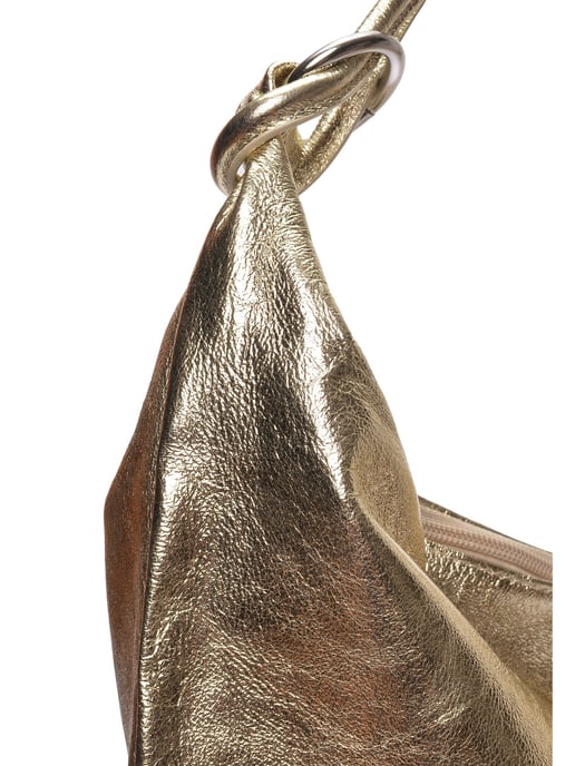 Anna Luchini Goud Rundleer Tas - Image 3