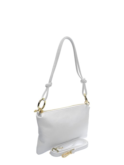 Anna Luchini Wit Rundleer Tas - Image 2
