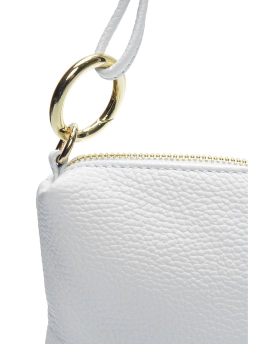 Anna Luchini Wit Rundleer Tas - Image 3