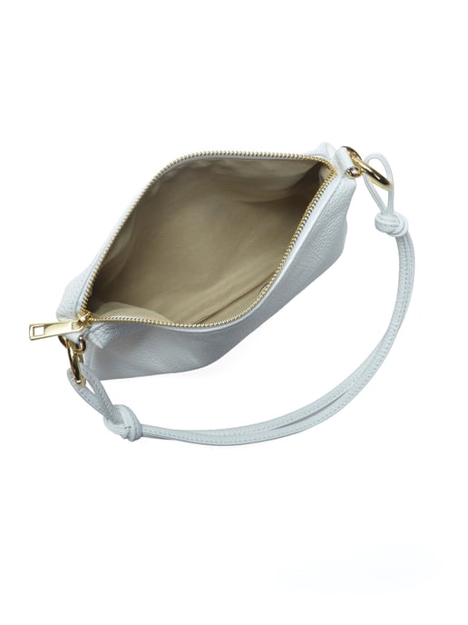Anna Luchini Wit Rundleer Tas - Image 4