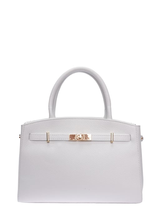 Isabella Rhea Wit Rundleer Tas - Image 1