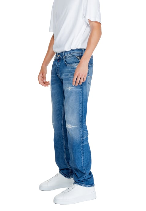 Anbass Avslappnad Passform Slitna Jeans - Image 3