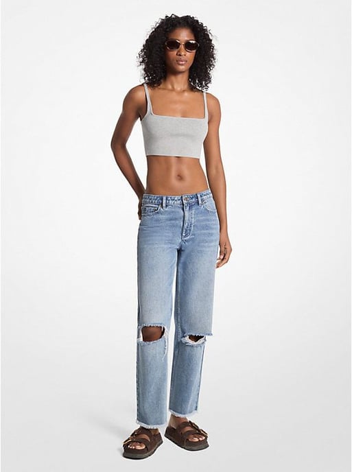Frayed Distressed Jean - Image 1
