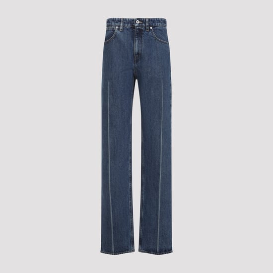 Brede Pijpen Jeans met Naaddetails - Image 1