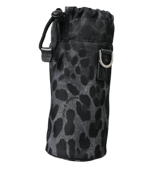 Dolce & Gabbana Zwarte Luipaard Ronde Slanke Tote Fles Kooi Tas - Image 1