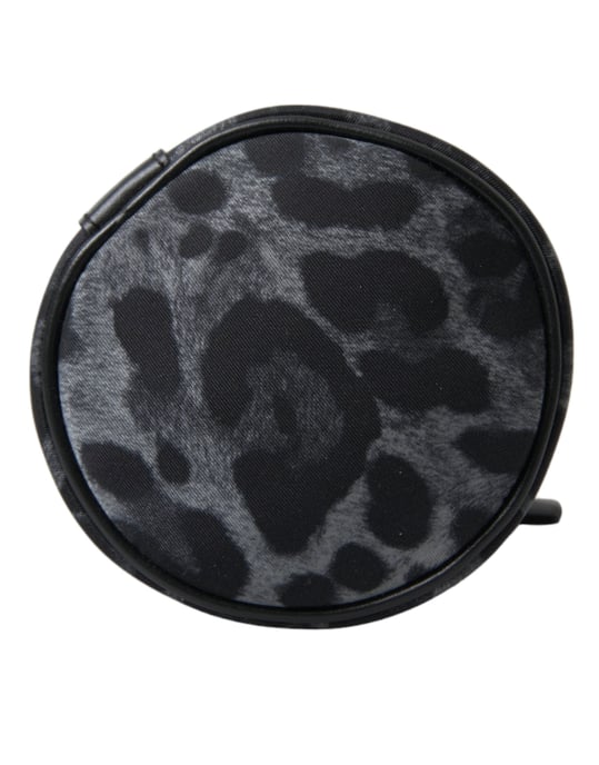Dolce & Gabbana Zwarte Luipaard Ronde Slanke Tote Fles Kooi Tas - Image 3