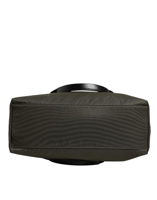 Dolce & Gabbana Militair Groen Nylon Schouderband Tote Bag - Image 6
