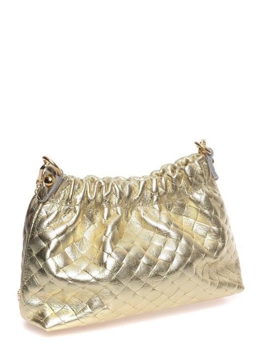 Anna Luchini Goud Rundleer Tas - Image 2