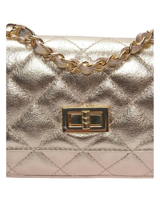 Luisa Vannini Goud Rundleer Tas - Image 3