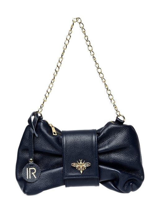 Isabella Rhea Blauw Rundleer Tas - Image 1