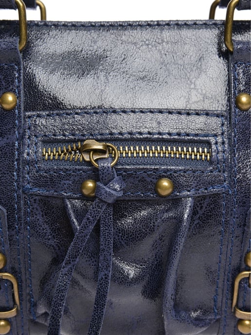 Roberta M Blauw Rundleer Tas - Image 3