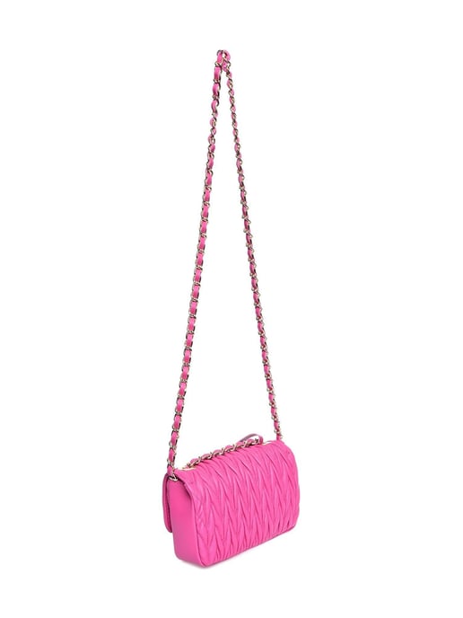 Luisa Vannini Fuchsia Leather Bag - Image 2