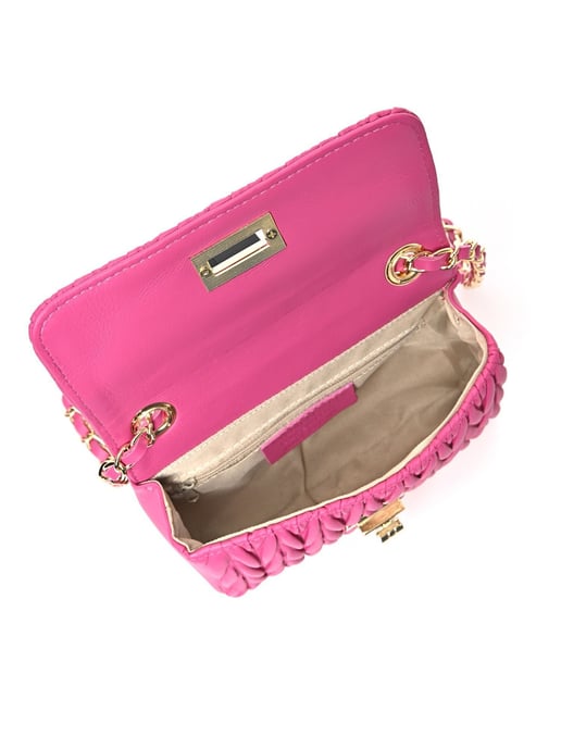 Luisa Vannini Fuchsia Leather Bag - Image 4