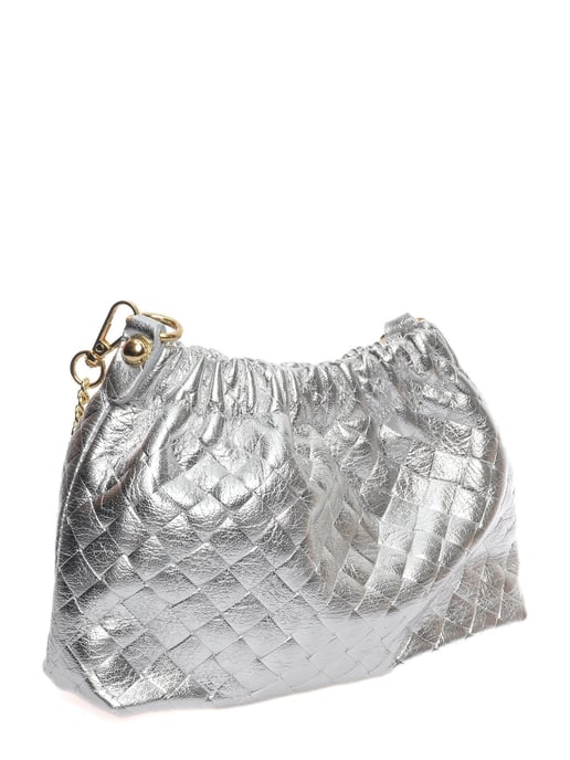 Anna Luchini Zilver Rundleer Tas - Image 2